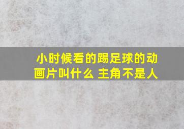 小时候看的踢足球的动画片叫什么 主角不是人